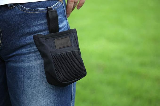 ITODA Dog Treats Training Pouch Waist Bag, Hands-Free Pet Animal Walking Snack Kibble Belt Clip Container Portable Storage Outdoor Food Holder for Small Medium Puppy Doggie