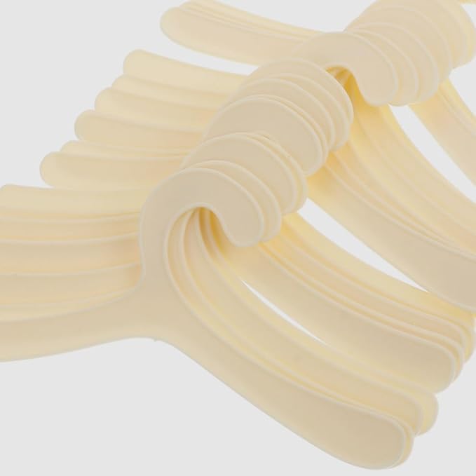 10pcs Plastic Pet Clothing Hangers Lightweight and Bite Resistant Small Hangers for Pet Clothes and Apparel, 19cm White Clothes Rack for Traveling