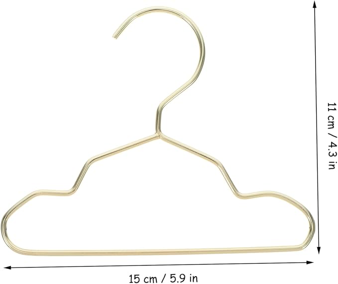 INOOMP 10Pcs Portable Metal Pet Hangers for Small Dogs Cats Durable Non Slip Clothes Organizer Lightweight Mini Hangers for Travel for Pet Clothing Storage