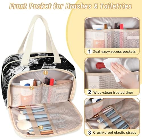 Funny Cat Travel Toiletry Bag for Women