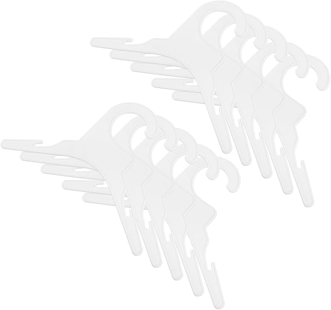 10pcs Small Plastic Dog Hangers Pet Clothes Dry Hanger White Puppy Coat Organizer for Home Closet Storage
