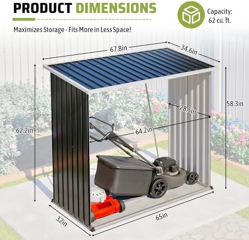 Outdoor Metal Storage Sheds Garden Cabinets 10x4 Lockable