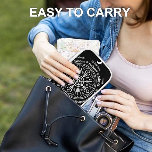 Fashion Pencil Case Waterproof Thin Organizer Box For Art Pens, Pencils, And More Norse Viking Vegvisir Compass Goth Pentagram