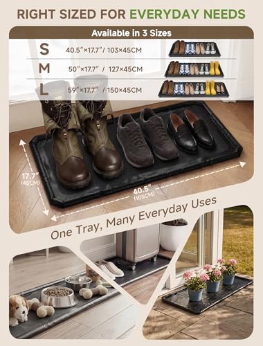 Shoe Mat, Large Boot Mat for Entryway Indoor- 59" × 17.7"