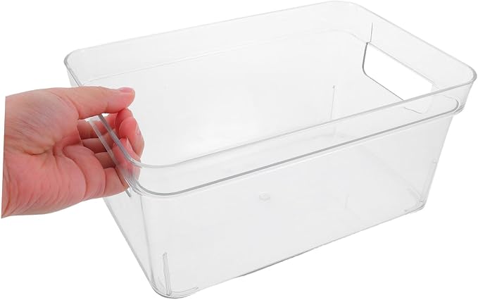 jojofuny Pet Storage Box Handle Multifunctional Organizer for Stationery Makeup and Bathroom Items Portable Small Storage for