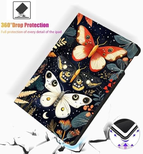 for Microsoft Surface Pro 11/10/9-13" 2024/2022 Tablet Case,Auto Wake/Sleep,Adjustable Stand Protective Cover - Butterfly Floral