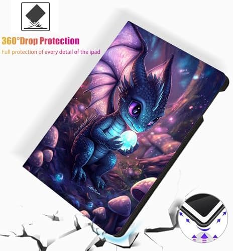 for Microsoft Surface Pro 8-13" 2021 Tablet Case,Auto Wake/Sleep,Adjustable Stand Protective Cover - Cute Dragon