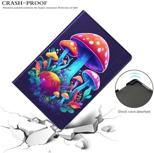 for Samsung Galaxy Tab S6 Lite 10.4" Tablet Case 2022/2020(SM-P610/P613/P615/P619),Premium Leather Folio Stand Auto Wake/Sleep,Multiple Viewing Stand,Psychedelic Mushroom