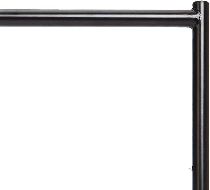 Amazon Basics Heavy Duty Portable Rolling Garment Rack, Hanging Clothes Organizer Rail for Display and Storage, Easy to Assemble, 72 x 60 inches, Black