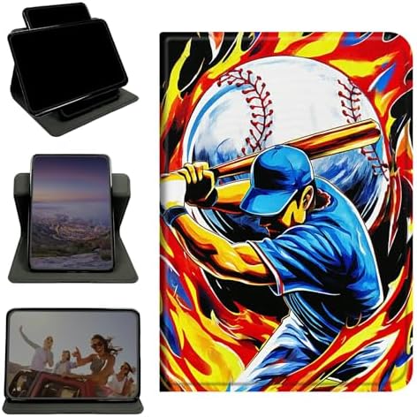 Case for Samsung Tab A11+ Plus 2026/Galaxy A9 Plus 11" 2024, 360 Degree Rotating Stand with Multi-Angle Vertical & Horizontal Viewing Shockproof Protective Shell for Women Men, Baseball Man