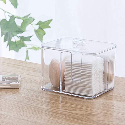 SUNFICON Makeup Organizer Holder Cosmetic Storage Box and Cotton Pads Holder Organizer