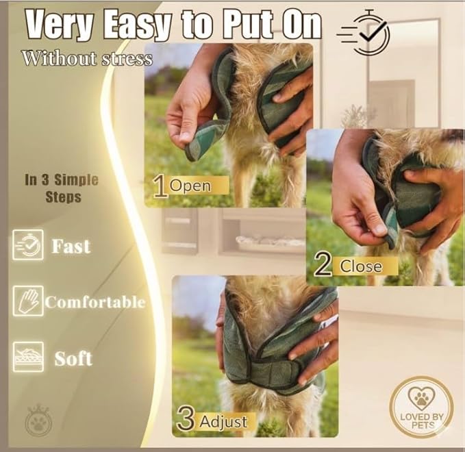 |FELPACTIVE® Premium Dog Drying Robe | Sizes S - XXXL | Quick-Drying Super Absorbent Double-Layer Microfiber | Soft & Snug Fit | Includes Luxury Gift Box + EBOOK | Dog Bath Robe, Pet Warming Bathrobe