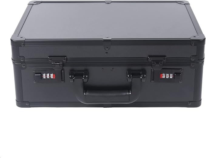 Barber Beauty Salon Tool Kits Storage Travel Carry Case,Hairdresser Salon Trimmer Holder Organizer Box with Lock,Barber Carrying Case for Hair Stylist Pet Groomer (Black)