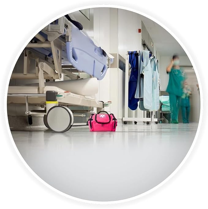 ASA TECHMED First Aid Responder EMS Emergency Medical Trauma Bag EMT, Fire Fighter, Police Officer, Paramedics, Nurse, Pink