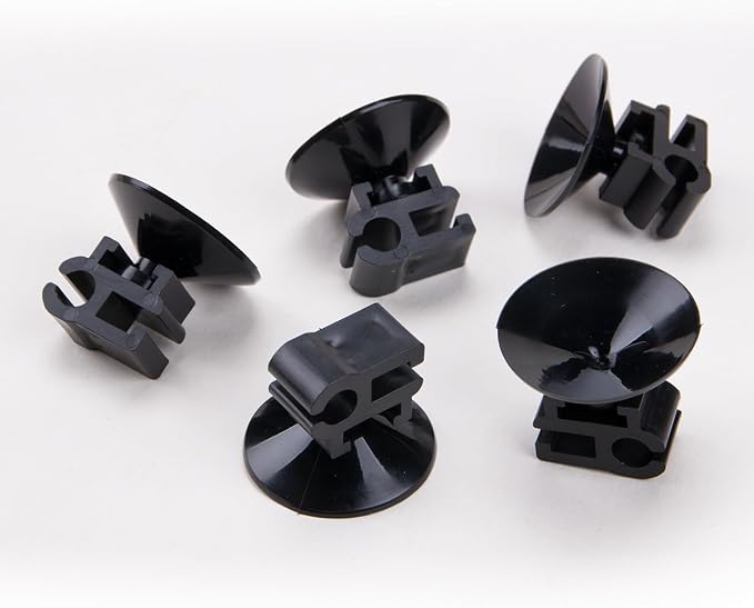 ZORZA 20Pcs Multi-Functional Aquarium Suction Cup Clips for Secure Organizing Double Tube Power Cord Clip Holder Fish Tank Wire Organizer with Strong Suction Cups for Aquarium Accessories