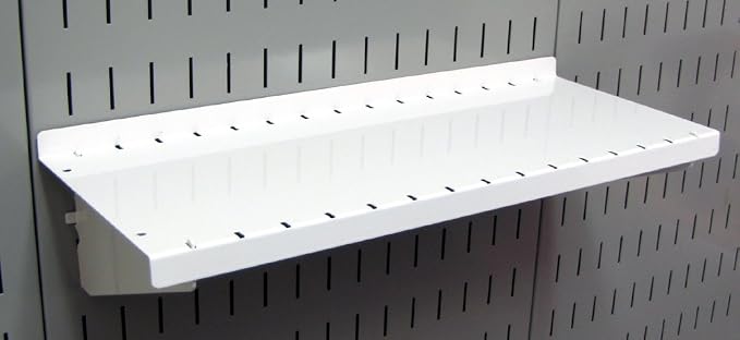 Wall Control Pegboard Organizer 4 ft. Metal Pegboard Standard Tool Storage Kit & Pegboard Shelf 6in Deep Pegboard Shelf Assembly for Pegboard and Slotted Tool Board – White