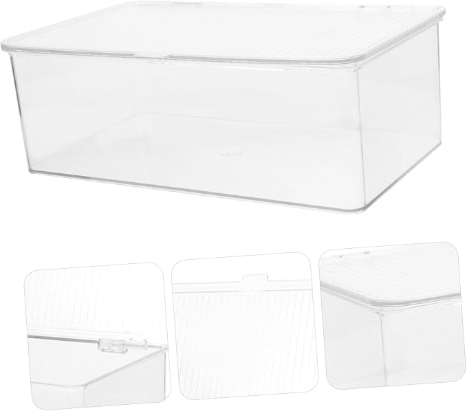 TEHAUX Sturdy Cd Storage Box Portable Cd Case Lid DVD Holder for Car Decorative Organizers for Home and Office