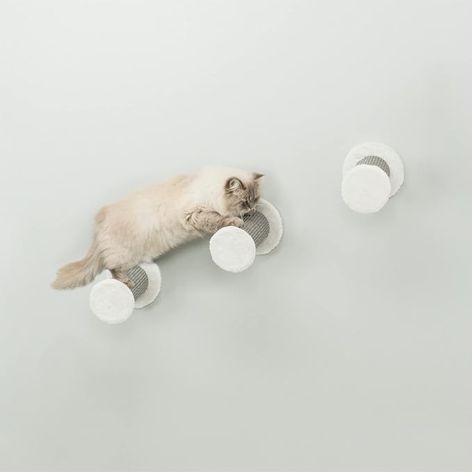 Trixie Wall Mount XXL Cat Climbing Steps, Cat Furniture, Scratching Post, 3pcs, Gray