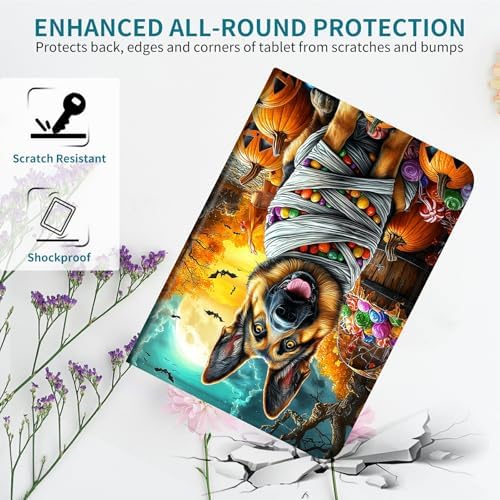Case for Samsung Tab A11 8.7" 2025/Galaxy Tab A9 8.7" 2023, 360 Degree Rotating Stand with Multi-Angle Vertical & Horizontal Viewing Shockproof Protective Shell for Women Men, Pumpkin Puppy