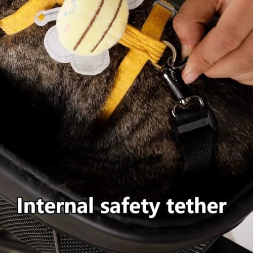 Scratch-Free Rubber Wrap Pet Bike Basket, Padded PU Lining for Small Dogs | Built-in Anti-escape Safety Hook, Stable Anti-slip Rubber Mount Pad(Mountain bikes)