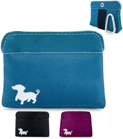 Pocket Sized Dog Treat Pouch - Treat Pouches for Pet Training - Dog Treat Pouch with Magnetic Closure - Dog Walking Treat Bag for Dog Training - Turquoise