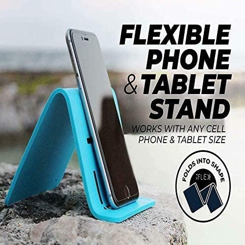 Adjustable Cell Phone Stand & Tablet Stand for Work & Home – Flexible Phone Holder Perfect iPhone Stand for Video Calls & Holds Any Device – Non-Slip Grip, Strong & Durable (Dark Blue / 2-Pack)