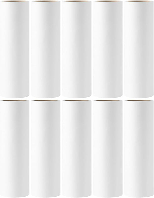 Lint Roller Refills 6.3 inch Great Value 10 Pack Extra Sticky Lint Remover Refills for Pet Hair Clothes Floor 6.3 inch Wide Lint Roller Replacement Refills