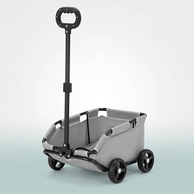 Foldable Cart Pet Pet Carriage Pet Carrier with Easy Storage Fold and 360 Degree Handle for Smooth Direction Changes Suitable for Sidewalks Park Lanes Short Trips Camping, Array, Gray
