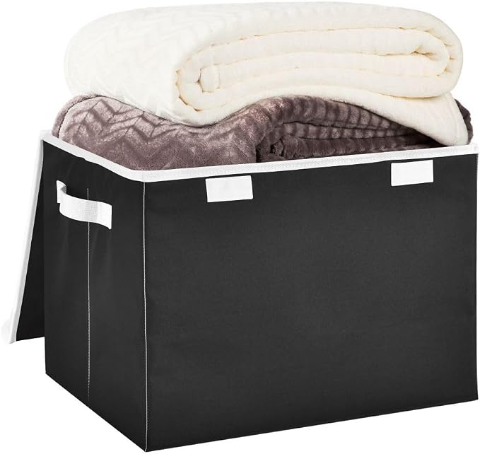 Trunk Fire Fabric Storage Bins with Lid Foldable Storage Boxes 40L Baskets | Foldable & Stackable, Flip Top Dust Guard, Reinforced Handles, Home & Bedroom, Clothes & Toys, Trunk Print Basket
