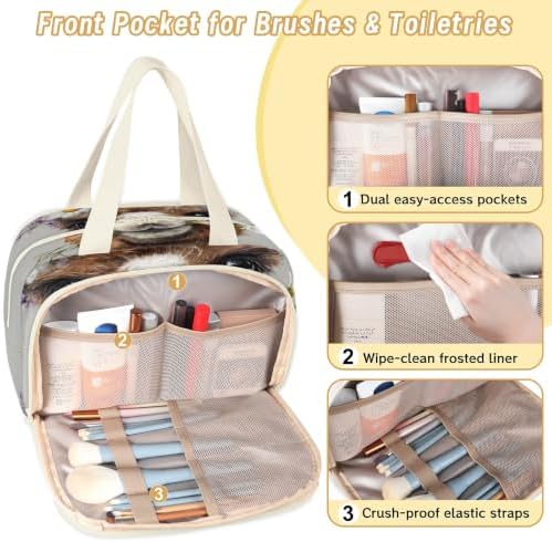 Alpaca Travel Toiletry Bag for Women