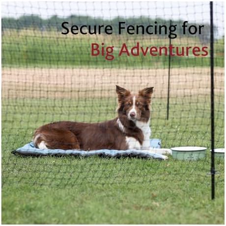 Trixie Portable Pet Fence, Mesh Dog Playpen, Ideal Outdoor Camping Fence, Lightweight Easy to Transport
