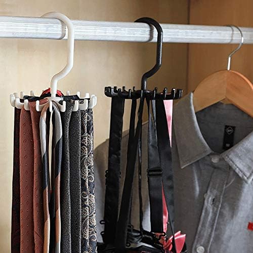 Portable Storage Rack Necktie Scarf Belt Hanger Organizer Clothing Holder Closet Organization Rack Space Saver (Color : Black)