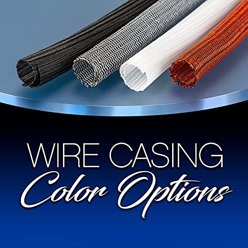 Maximm Cable Management Wire Loom 12ft 3/4 Inch Black Split Cord Protector
