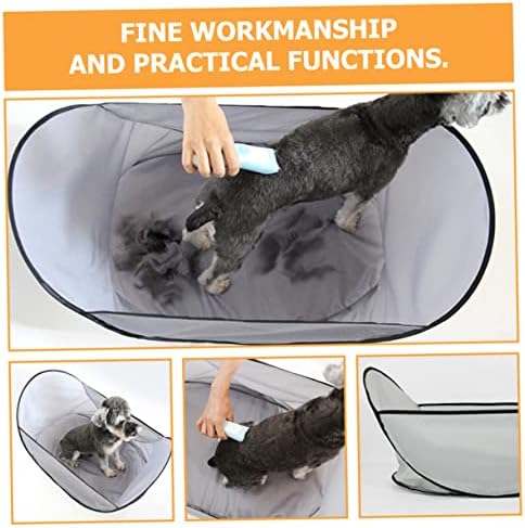 Pet Shearing Bib Foldable Dog Hair Catcher for Grooming Washable Hair Collector for Dog Haircut Trimming and Shaving Pet Catcher for Home Use 27.55X17.71X14.96in