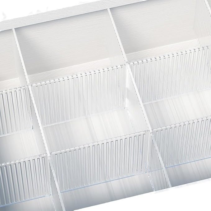 Transparent PET Drawer Organizer Dividers 32.5x7cm Cuttable Plastic Drawer Partition for Closet Kitchen Office Storage for Socks Utensils Ect