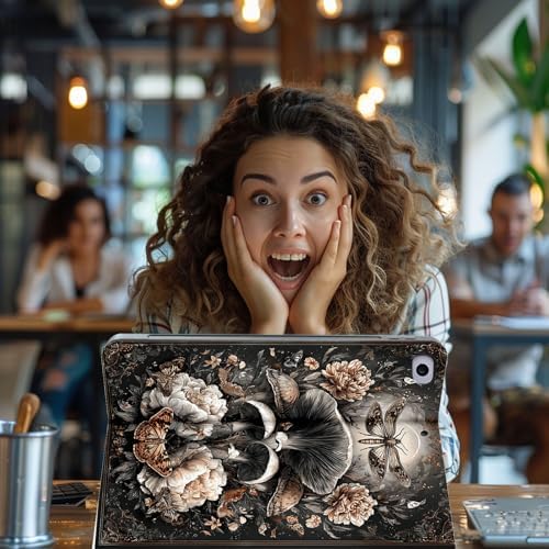 for Microsoft Surface Pro 11/10/9-13" 2024/2022 Tablet Case,Auto Wake/Sleep,Adjustable Stand Protective Cover - Mushroom Flower Vintage