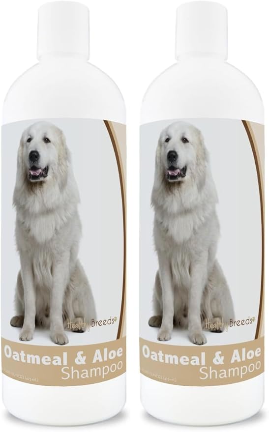 Healthy Breeds Great Pyrenees Oatmeal Shampoo with Aloe 16 oz (Pack of 2)