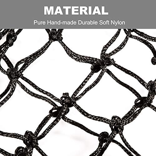 BLOOMOAK Hay Net for Horse, Black Hay Bag 40" Length and 4" Larger Holes with Metal Rings for Goat/Donkeys/Older Horses 2 PCS (40" Length & 4“ Hole)…