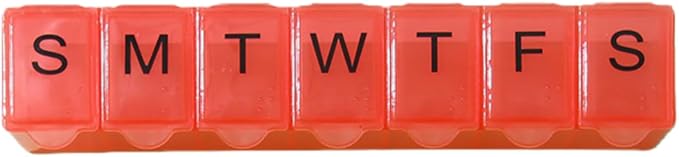 Pill Organizer 7-Day Weekly Pill Organizer | Portable Medicine, Daily Pill Cases for Pills/Vitamin/Fish Oil/Supplements