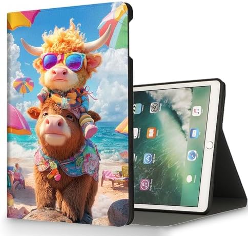 for Microsoft Surface Pro 8-13" 2021 Tablet Case,Auto Wake/Sleep,Adjustable Stand Protective Cover - Cartoon Cow