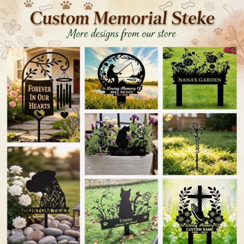 Custom Pomeranian Memorial Stake, Sympathy Dog Loss Gift, Flowerbed Decor | Dog Memorial Gifts for Loss of Dog, Headstones for Graves, Memorial Plaques for Outdoors, Garden Decor, Sympathy Gift