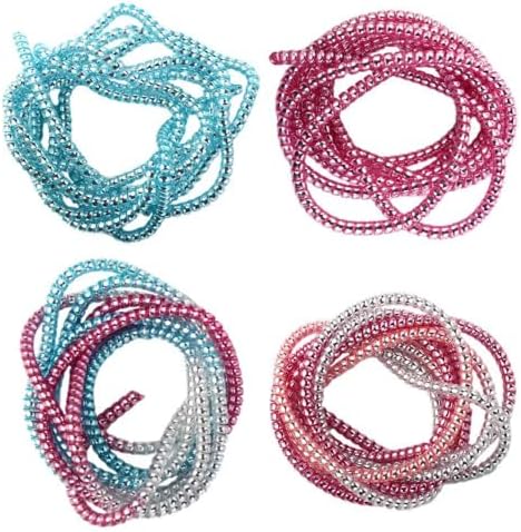 Generic Spiral Cable Protector, 1.4M Data Cable Protective Sleeve Flexible Cable Wire Protective Cover for Phone Charge Cable(pink Silver), Medium, Transparent