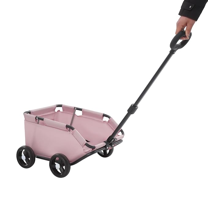 Folding Pet Stroller w/Wheels & Rotatable Handle, Dog Cart Up to 16.53 LBS | Portable Dog Stroller w/Safety Buckle&Storage Pocket, Lightweight Pet Cart, Durable Carbon Steel Frame, 45°Angled Design