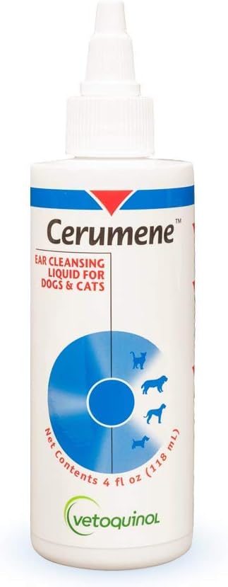 Vetoquinol Cerumene Ear Cleansing Liquid for Dogs and Cats, 4oz