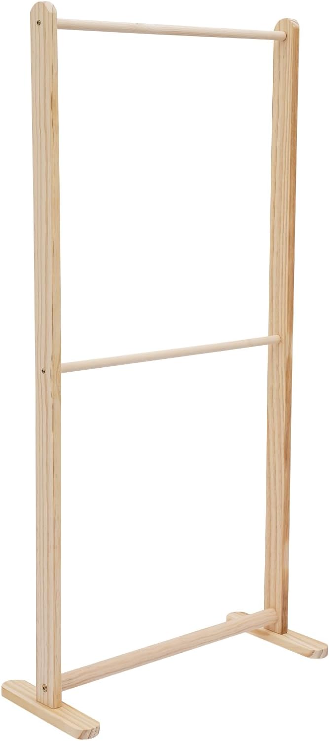 Retail Garment Display Stand, Children Pet Clothing Garment Display Rack,43.3" Height Dog Clothing Display Stand, Removable Cross Bar, Stainless Steel Screws,Wooden
