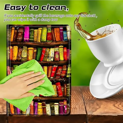 Universal Tablet Case for T-Mobile Revvl Tab 2 10.1" Model:9185W 2025/Revvl Tab 5G 10.36" 2023, 360 Degree Rotating Kickstand Protective Stand PU Leather Shell Cover for 9"-10.5", Art Books