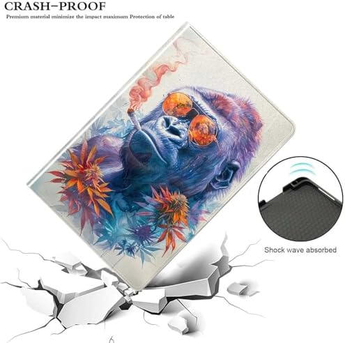 for Samsung Galaxy Tab E 9.6" Tablet Case 2015(SM-T560/T561/T565/T567),Premium Leather Folio Stand Auto Wake/Sleep,Multiple Viewing Stand,Cool Orangutan
