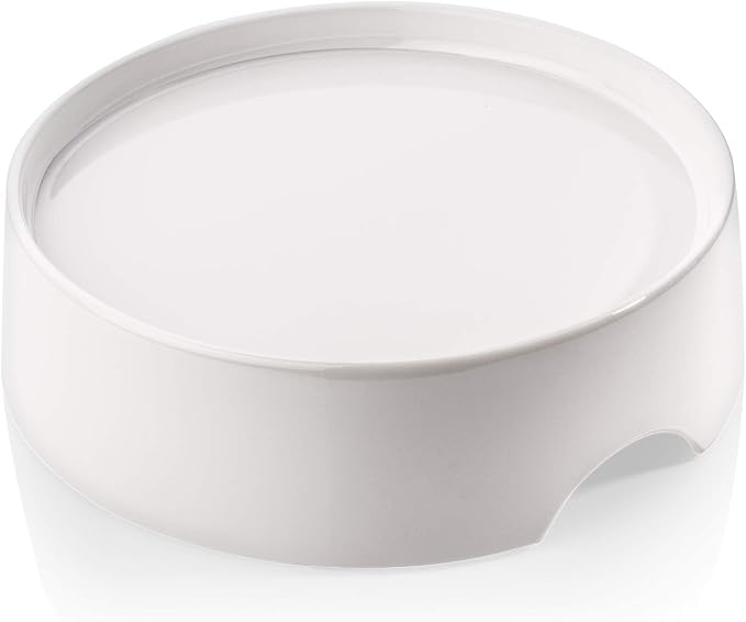 CatGuru Food Table for Cat Bowls, Elevated Feeding Station for Cat Food Bowl, Raised Stand for Pet Food and Water Bowls, Pet Feeder for Indoor Cats, Stress Free Stand for Pet Dishes (Marshnallow)
