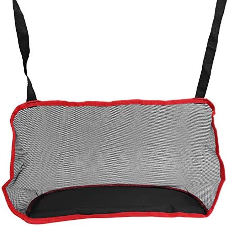 Car Seat Organizer Overhead Console Storage Net Bag with Adjustable Straps for Pet Barrier and Distracted Driving Prevention (Red)