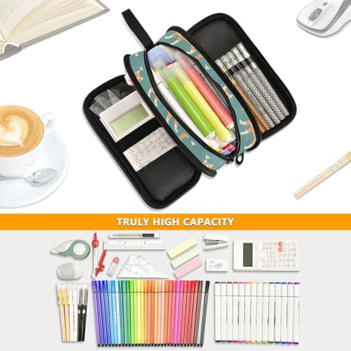 Pet Cat Paw Print Pencil Case Large Capacity Pen Bag School Office Stationery Organizer Zipper Pencil Pouch for Teen Girls Boys Adult